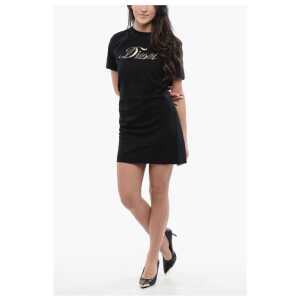 Diesel Cotton D-EGOR Tee Dress with Embossed Logo
