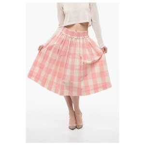 Woolrich Checkered High Waisetd Circle Skirt