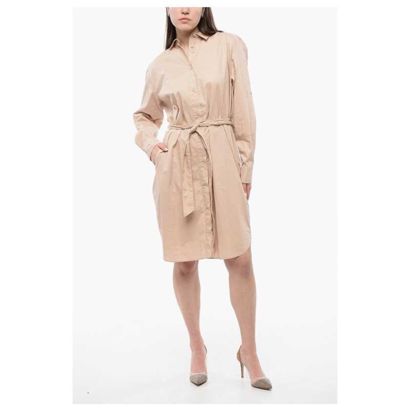 Woolrich Belted Long Sleeved Shirt Dress, theFeinheit