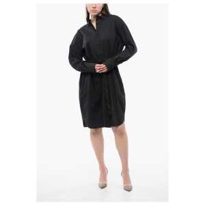 Woolrich Belted Long Sleeved Shirt Dress