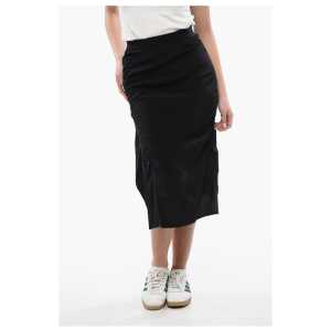 MCQ Draped Pencil Skirt with Double Side Splits