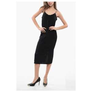 MCQ Silk Midi Dress with Drawstrings