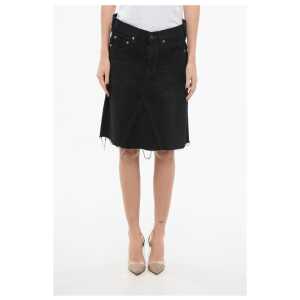 Balenciaga Denim Miniskirt with Cut-outs