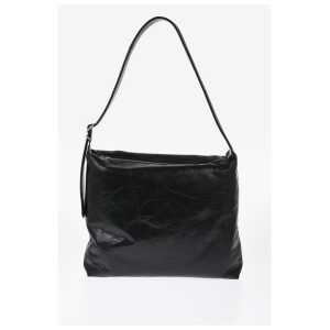 Jil Sander Leather Quilted Crossbody Bag with Zip Closure