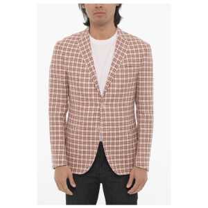 Corneliani Checked Linen Blend LIGHT 2-Button Blazer