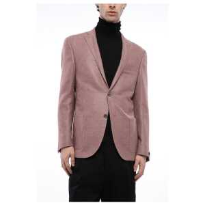 Corneliani Silk and Virgin Wool Side Vents Notch Lapel GATE 2-Button Bl