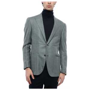 Corneliani Half-lined Silk Blend Blazer with Patch Pockets