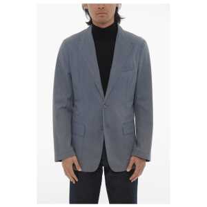 Corneliani ID Half-lined Cotton Blazer with Patch Pockets