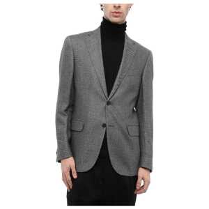 Corneliani CC COLLECTION Bird's Eye Cashmere Blend Single-breasted Blaz