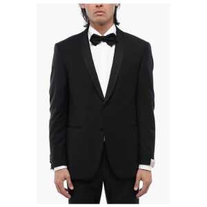 Corneliani Virgin Wool Shawl Lapel Jetted Pocket 2-Button Blazer