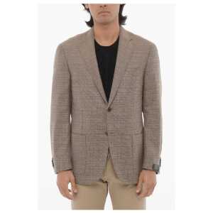 Corneliani Virgin Wool Half-Lined 2-Buttons Blazer With Patch Pockets