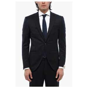 Corneliani Center Vent Peak Lapel 1-Button Blazer