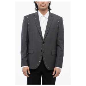John Richmond Virgin Wool NUSETTO Blazer With Stud Details