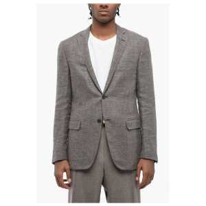 Corneliani Unlined GATE Linen Blend Blazer