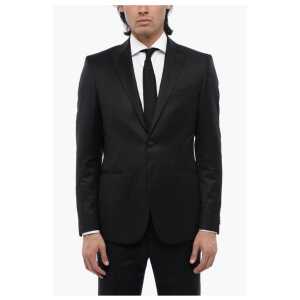 Corneliani CC COLLECTION Virgin Wool Ceremony Blazer with Peak Lapel