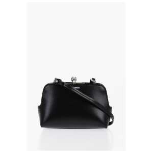 Jil Sander Leather Mini Crossbody Bag with Clip Clap Closure