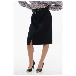 Prada Angora Blend Longuette with Leather Belt