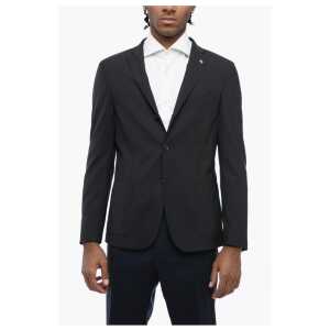 Corneliani CC COLLECTION Side Vents Notch Lapel Unlined 3-Button Blazer