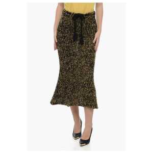 Moncler Bouclé Knitted Skirt with Draw-String