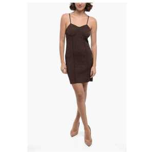 Givenchy Knitted Monogram Mini Dress with Lurex Detail