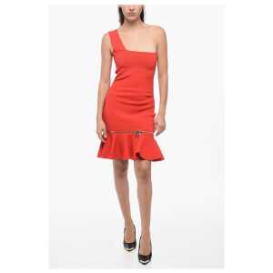 Alexander McQueen One-Shoulder Dress With Ruffles And Zip Detail