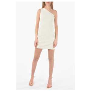 Bottega Veneta Braided Sponge One Shoulder INTRECCIO TOWELLING Mini Dress