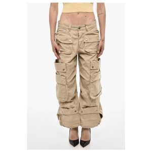 Dsquared² Distressed Cargo Pants with Logo Buttons
