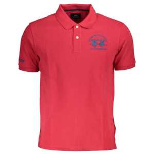 La Martina Red Cotton Polo Shirt