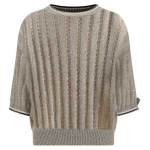 Brunello Cucinelli Openwork knit pattern Sweater with sequins