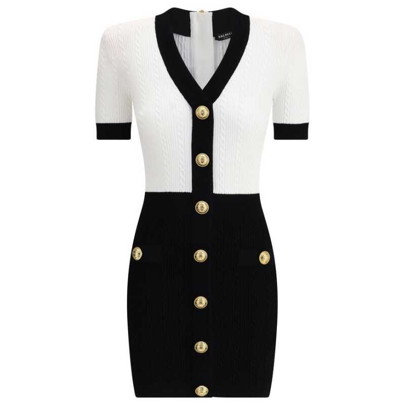 Balmain Braided pattern midi Dress, theFeinheit