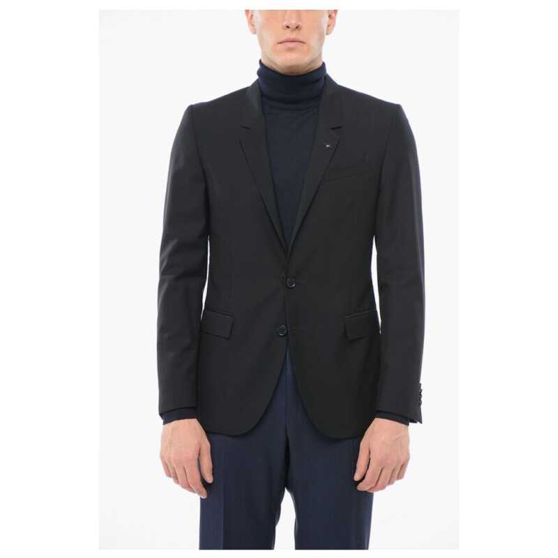 Corneliani CC COLLECTION Wool Single Breasted Blazer With Flap Pockets, theFeinheit