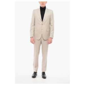 Corneliani CC COLLECTION Silk Blend REFINED Suit with Peak Lapel