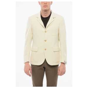 Corneliani Woven Wool Blazer with Patch Chest Pocket