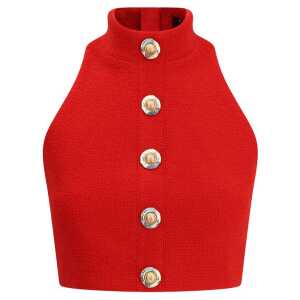 Balmain Bouclé wool crop Top
