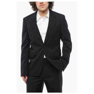 Alexander McQueen Wool BRACES Blazer with Flap Pockets