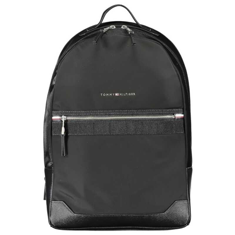 Tommy Hilfiger Black Polyester Backpack, theFeinheit