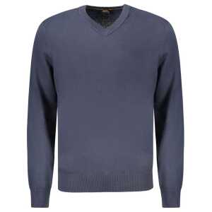 Hugo Boss Blue Cotton Sweater