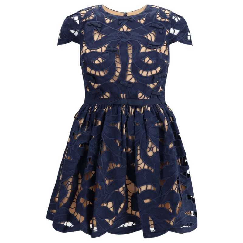 Self-Portrait Embroidered short Dress, theFeinheit