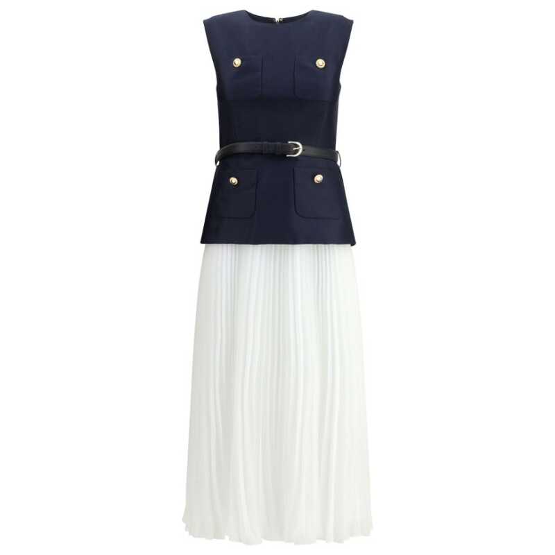 Self-Portrait Pleated midi Dress, theFeinheit