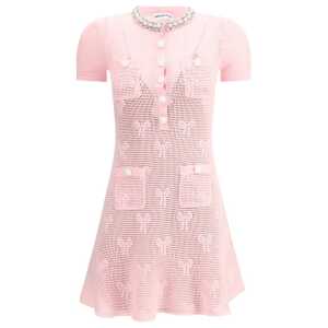 Self-Portrait Crochet knit short Dress