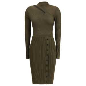 Self-Portrait Ribbed midi Dress