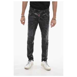 Dsquared² Coated Cotton Skater Denims with Distressed Detail