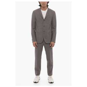 Corneliani CC COLLECTION 2 Button RESET Micro Houndstooth Motif Suit