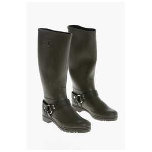 Celine Rubber RAIN Boots with Biker Detail