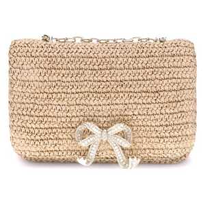 Self-Portrait Raffia Shoulder Bag