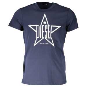 Diesel Blue Cotton T-Shirt