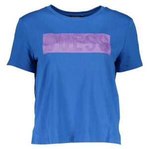 Guess Jeans Blue Cotton Tops & T-Shirt