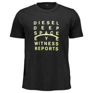 Diesel Black Cotton T-Shirt