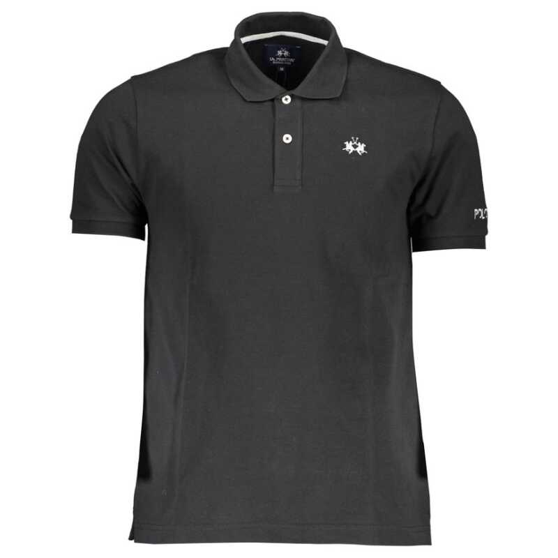 La Martina Black Cotton Polo Shirt, theFeinheit
