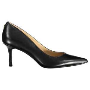 Ralph Lauren Black Leather Flat Shoe